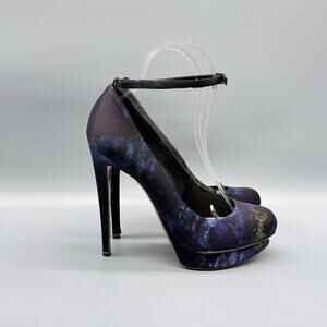 Nicholas Kirkwood Shoes Women 8 Purple Blue Erdem Platform Pump High Heels Italy